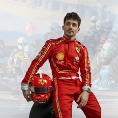 "The Red Dream: Charles Leclerc Sets the Track Ablaze in the New Ferrari Race Suit! 🏎️🔴 Longlife Racewears"