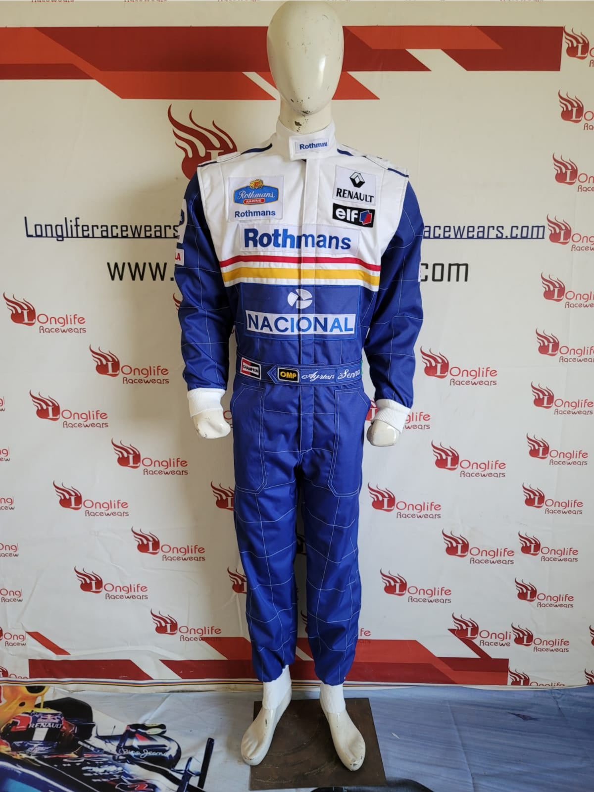 Ayrton Senna 1994 PARIS BERCY Replica Racing Suit  "Longlife Racewears"