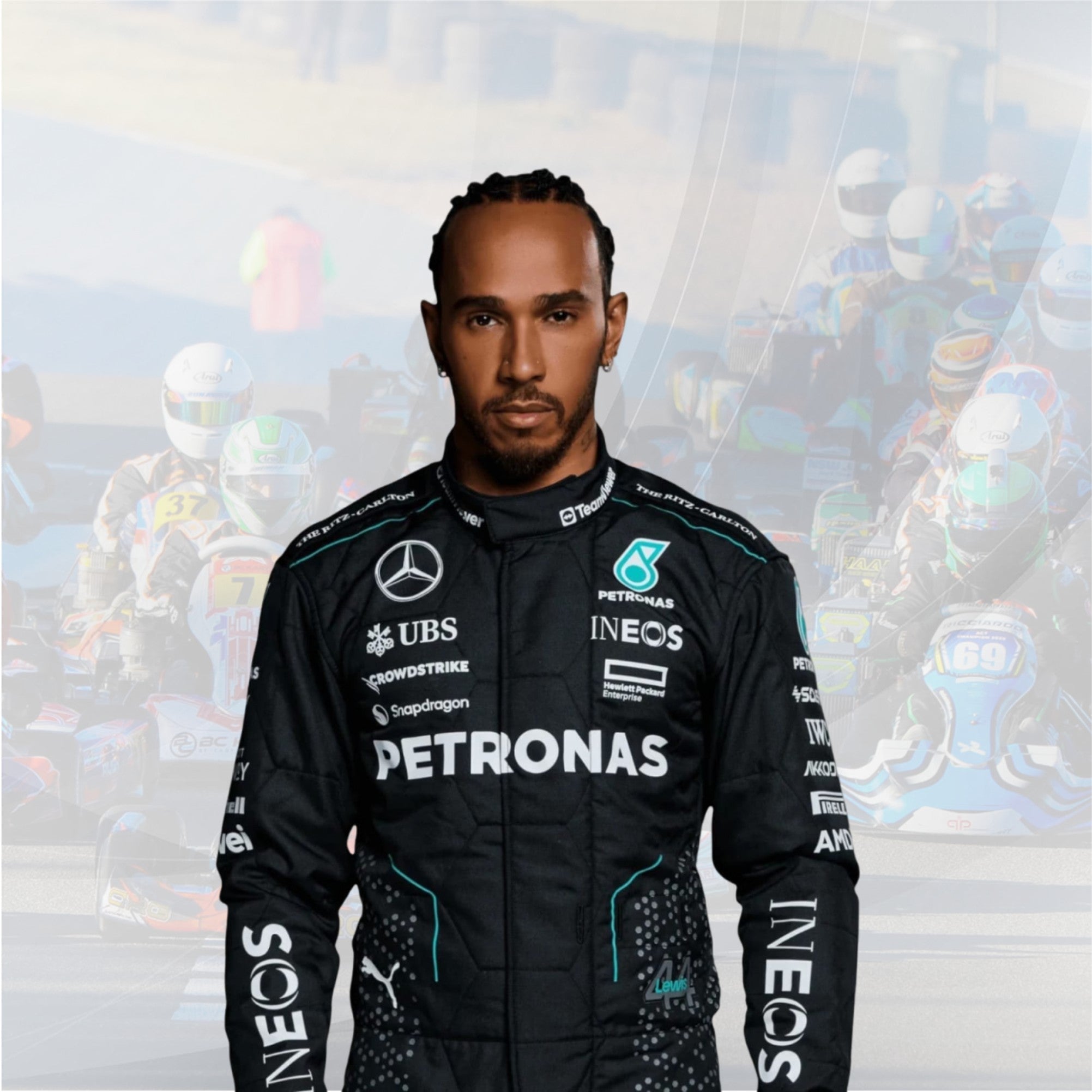 2024 Lewis Hamilton Mercedes AMG F1 Team Suit