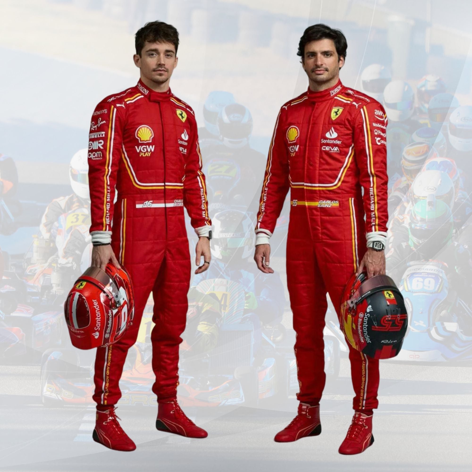 "The Red Dream: Charles Leclerc Sets the Track Ablaze in the New Ferrari Race Suit! 🏎️🔴 Longlife Racewears"