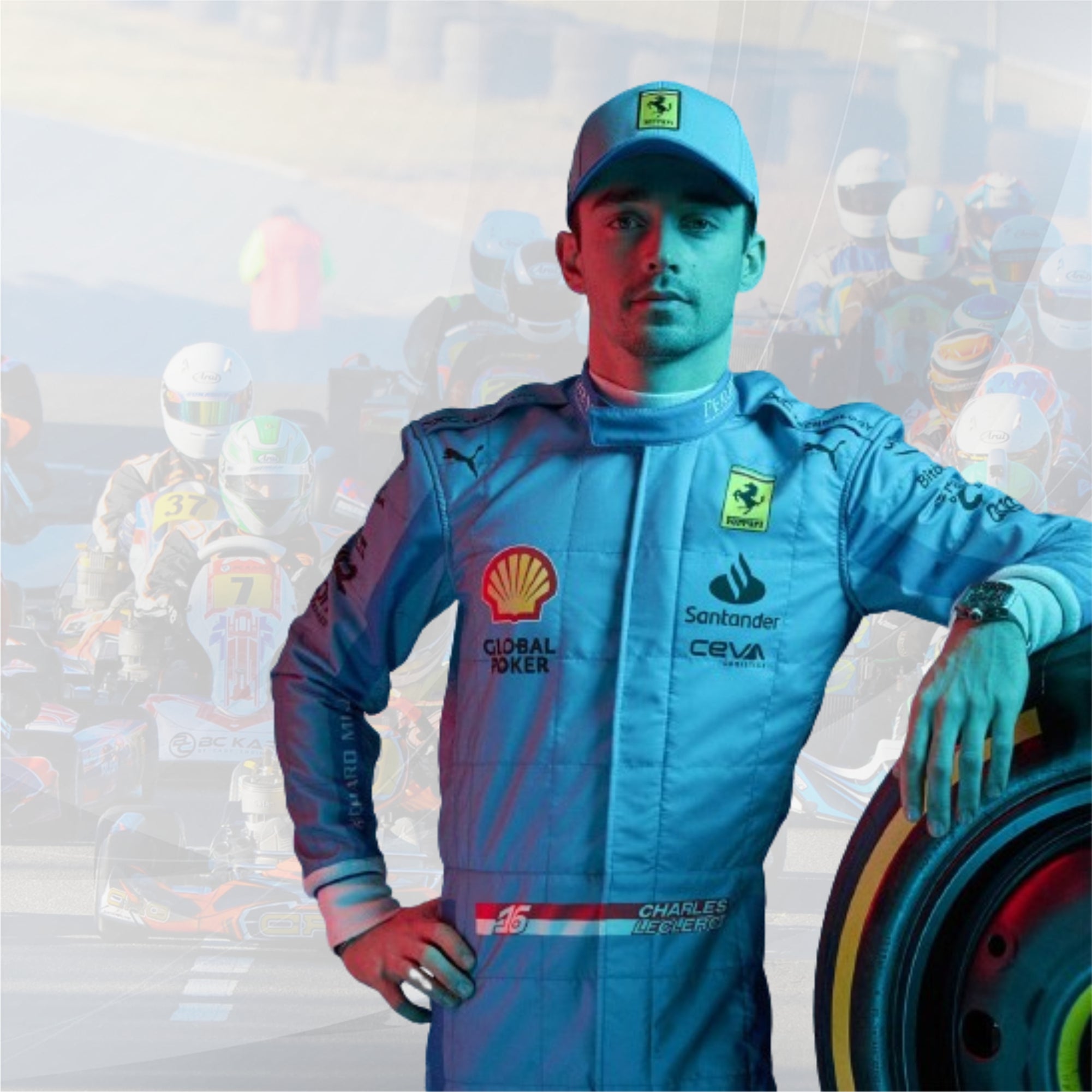 "Official Scuderia Ferrari Charles Leclerc Miami Grand Prix Race Suits 2024 – Limited Edition!"